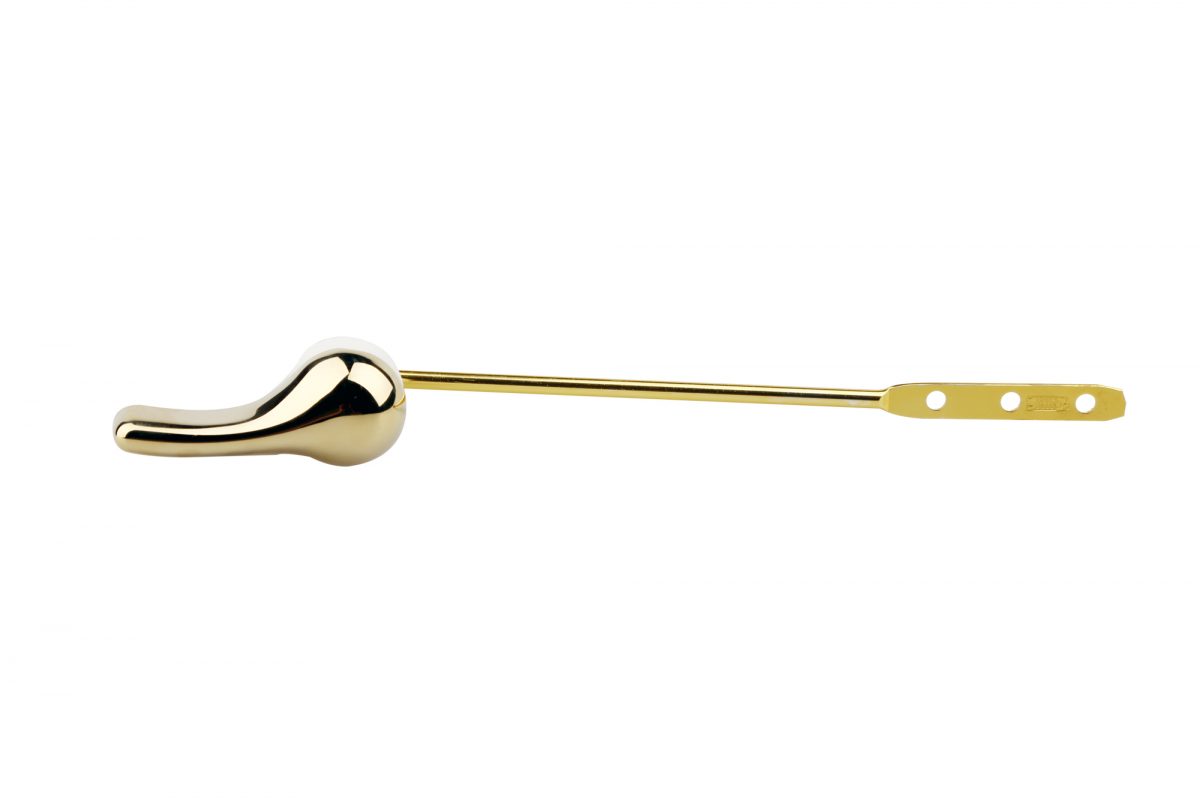 Front Mount Polished Brass Toilet Tank Lever